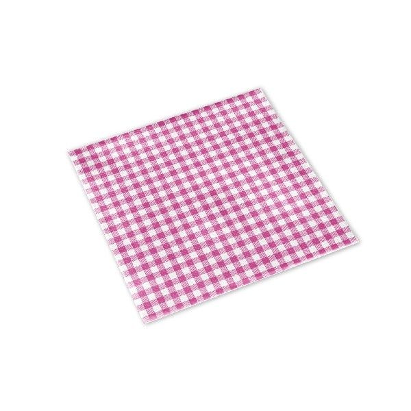 Tovagliolo Vichy Fuxia 33x33 cm - 1200 Pezzi - Pack Service