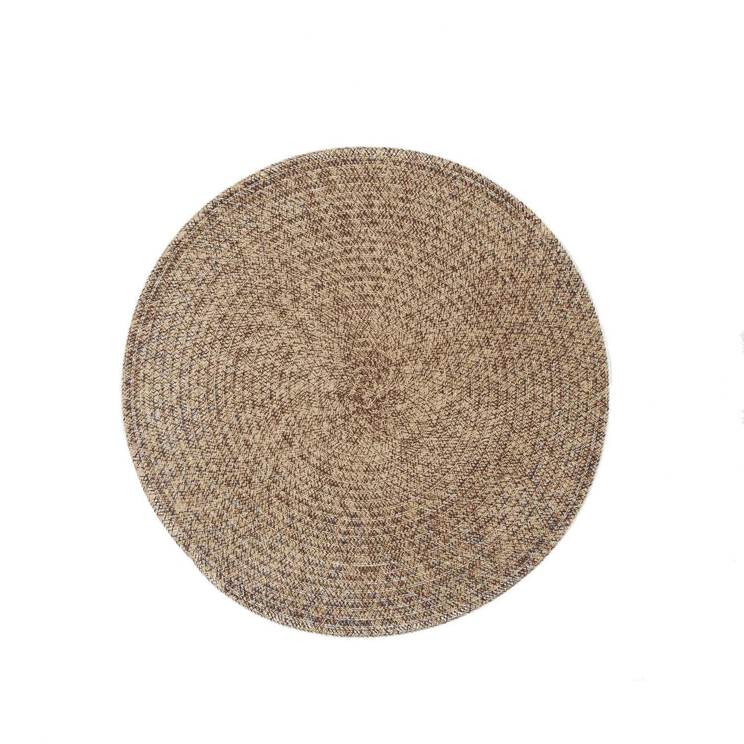 Tovaglietta Rotonda Melange 38 cm Sabbia - Tirolix