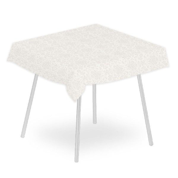 Tovaglia Victoria Bianco 120x120 cm - 100 Pezzi - Pack Service