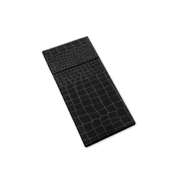Tovagliolo Croko Ardesia con tasca 40x32 cm - 1200 Pezzi - Pack Service