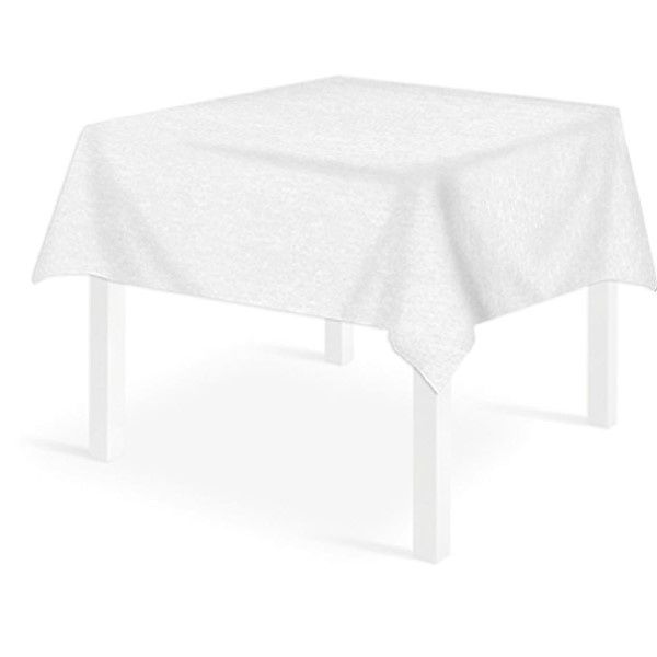Tovaglia Monolin Bianco 150x150 cm - 12 Pezzi - Pack Service