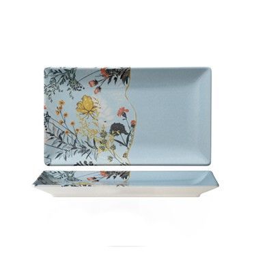 Tirolix - Vassoio Rettangolare 25 x 15 cm Botanica Azzurro