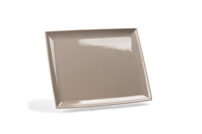 Tirolix - Vassoio rettangolare 33 x 28 cm Purity Tortora