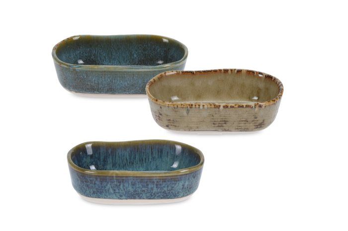 Tirolix - Pirofila ovale 10 x 6,5 x 3 cm Stone