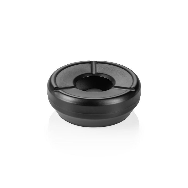 Tirolix - Posacenere antivento 9,5 x 4,5 cm Nero