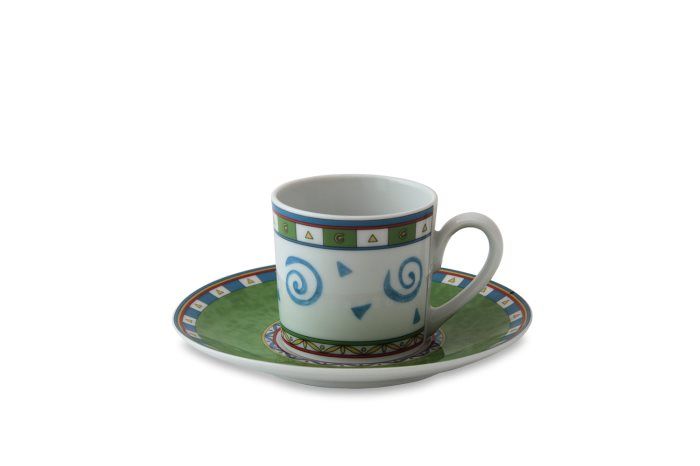 Tirolix - Tazza caffè geometrico Motion Shells Green