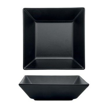 Tirolix - Piatto Fondo Quadrato 17 x 17 cm Nero Boston/Tokyo
