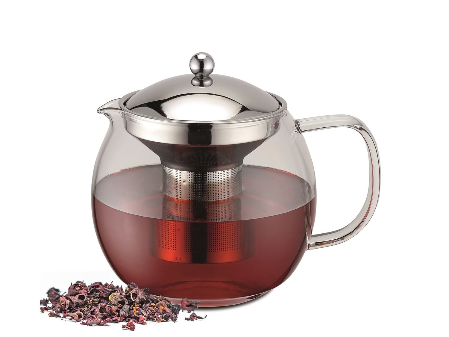 Teiera in vetro borosilicato con filtro da tè 600 ml - Weis