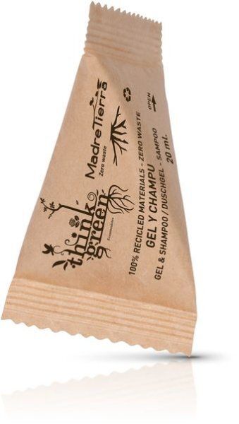 Tirolix - Bustina di gel doccia e shampoo 20 ml Think Green