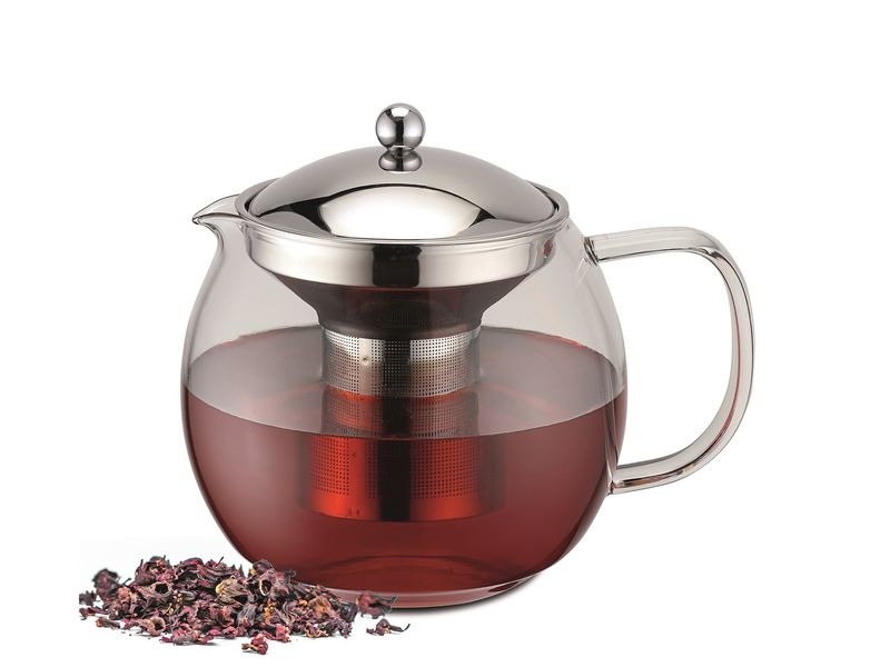 Teiera in vetro borosilicato con filtro da tè 1000 ml - Weis