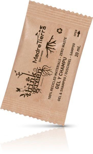 Tirolix - Bustina di gel doccia e shampoo 20 ml Think Green