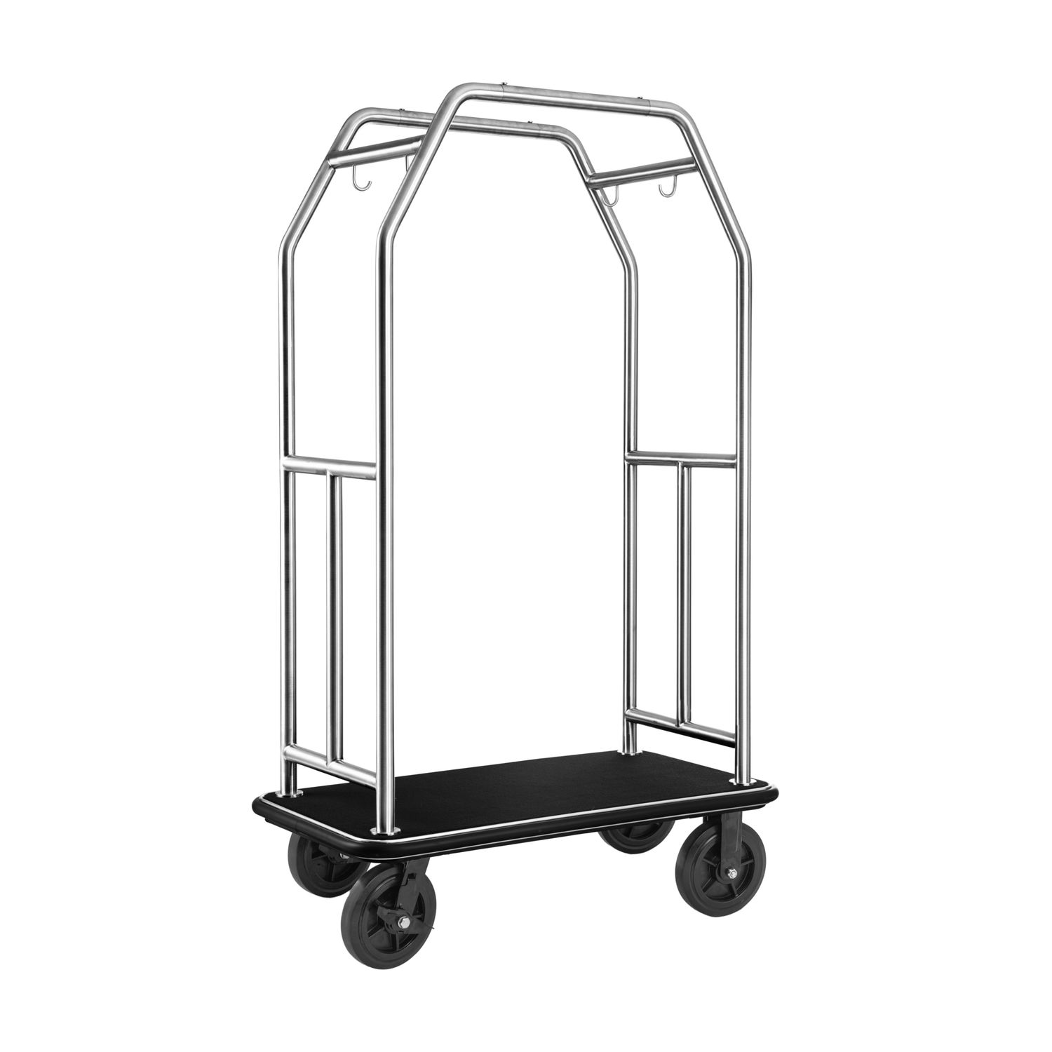 Tirolix - Carrello portabagagli 112 x 60 x 185 Nero/Argento Traveller