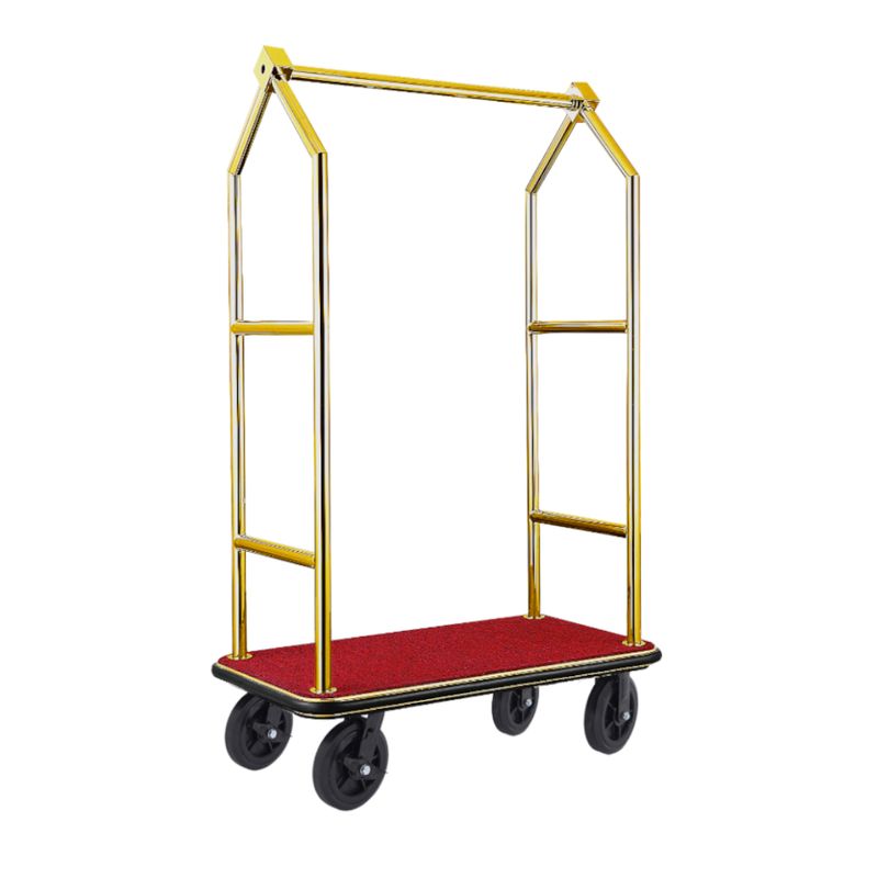 Tirolix - Carrello portabagagli 112 x 65 x 190 cm Rosso/Oro Voyager