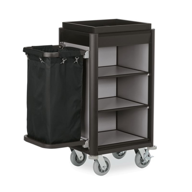 Tirolix - Carrello da servizio 95 x 55 x 34 cm Nero Isabella