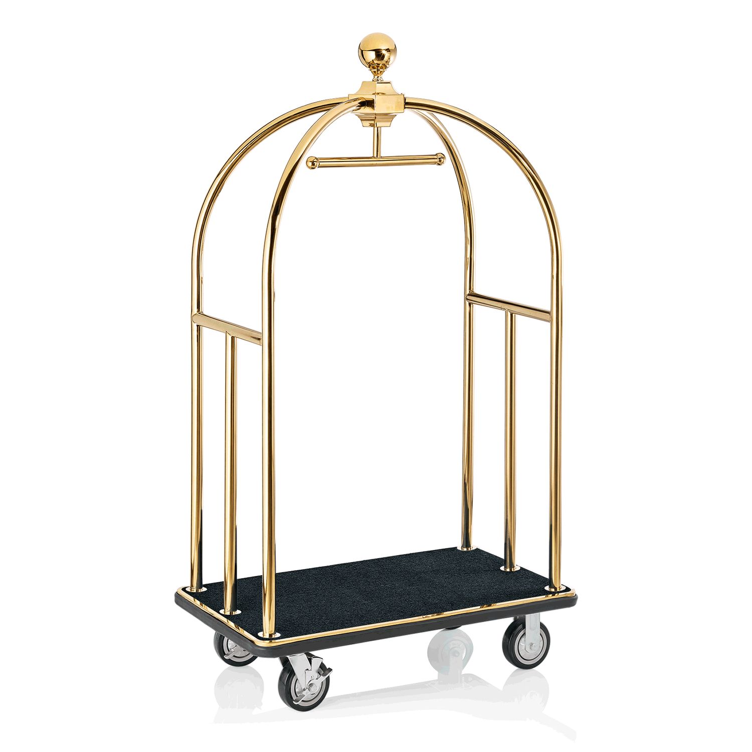 Tirolix - Carrello portabagagli 112 x 60 x 185 cm Nero/Oro Unity