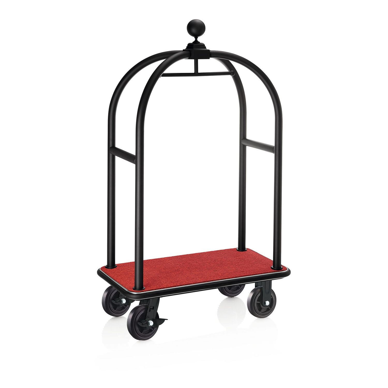 Tirolix - Carrello portabagagli 112 x 60 x 190 cm Nero/Rosso Drift