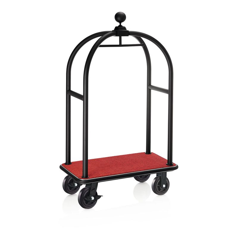Tirolix - Carrello portabagagli 112 x 60 x 190 cm Nero/Rosso Drift