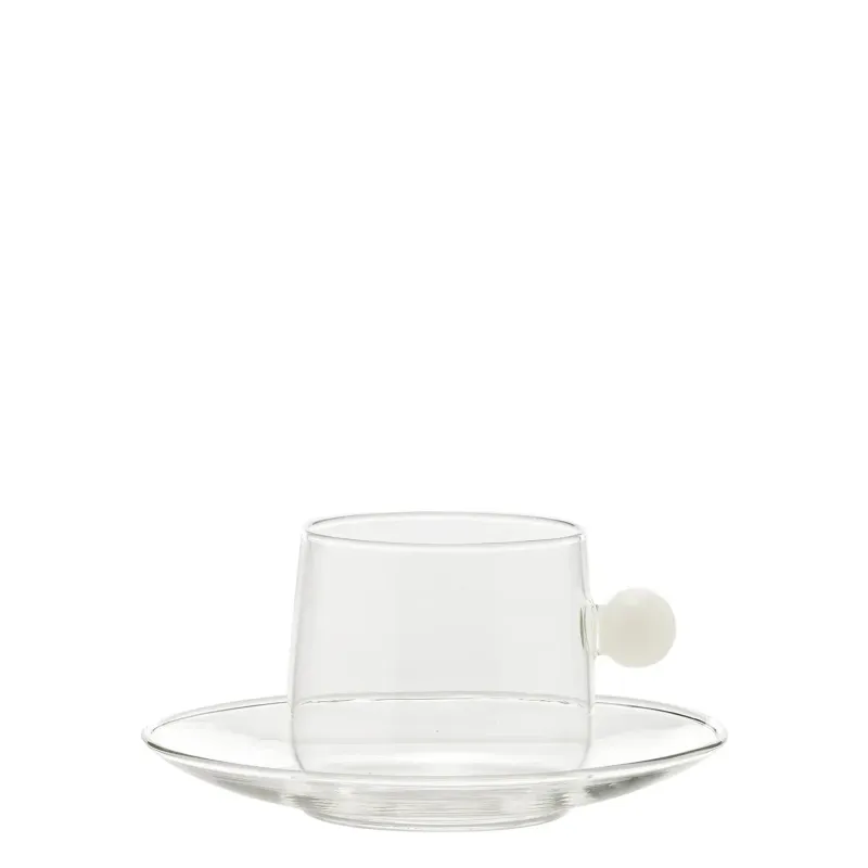 Tazza da tè con piattino 22 cl Bilia Bianco - Zafferano