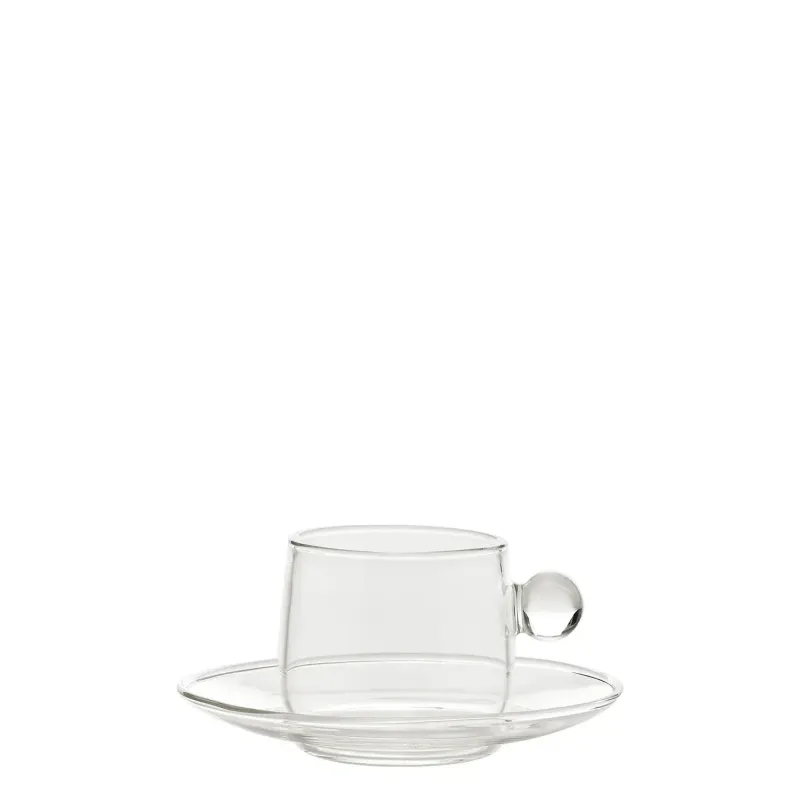Tazzina con piattino 12 cl Bilia Trasparente - Zafferano