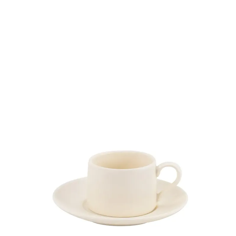 Tazzina e piattino 8 cl Levante Avorio - Zafferano