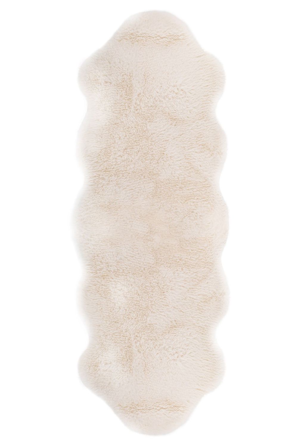 Tappeto in pelle di pecora 60 x 180 cm Bianco - Tirolix