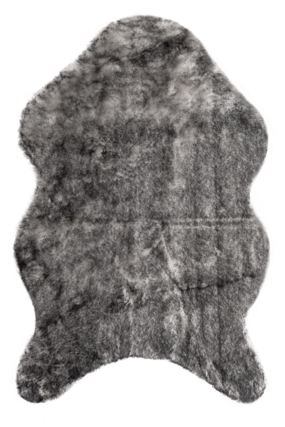 Tappeto in pelliccia di coniglio 60 x 90 cm Grigio Chiaro - Tirolix
