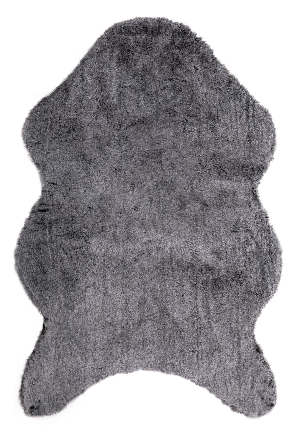 Tappeto in pelliccia di coniglio 60 x 90 cm Grigio - Tirolix