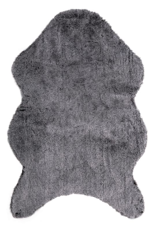 Tappeto in pelliccia di coniglio 60 x 90 cm Grigio - Tirolix