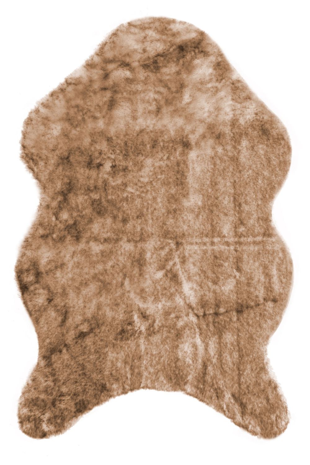 Tappeto in pelliccia di coniglio 60 x 90 cm Marrone - Tirolix