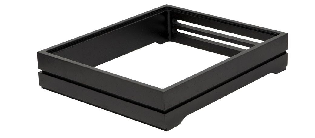 Supporto Piastra Legno Nera 32 x 38 h. 8 cm - Abert