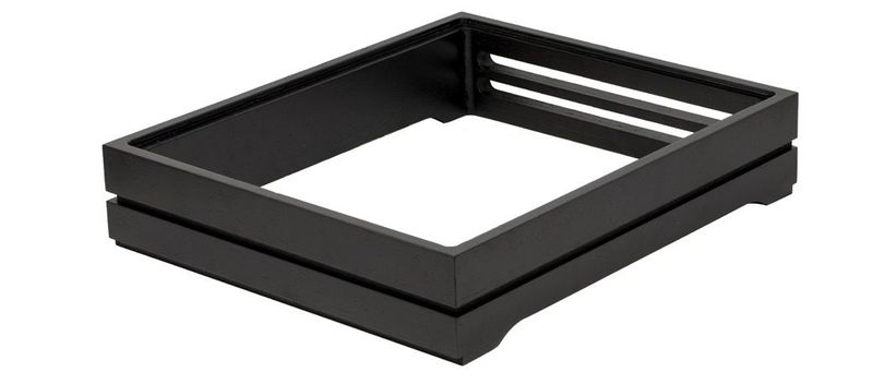 Supporto Piastra Legno Nera 32 x 38 h. 8 cm - Abert