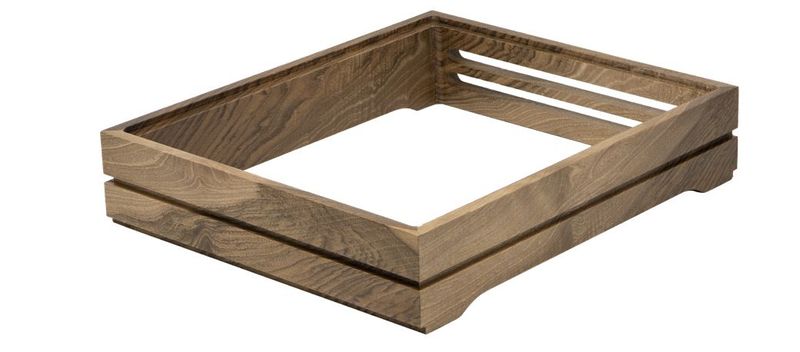 Supporto Piastra Legno Noce 32 x 38 h. 8 cm - Abert