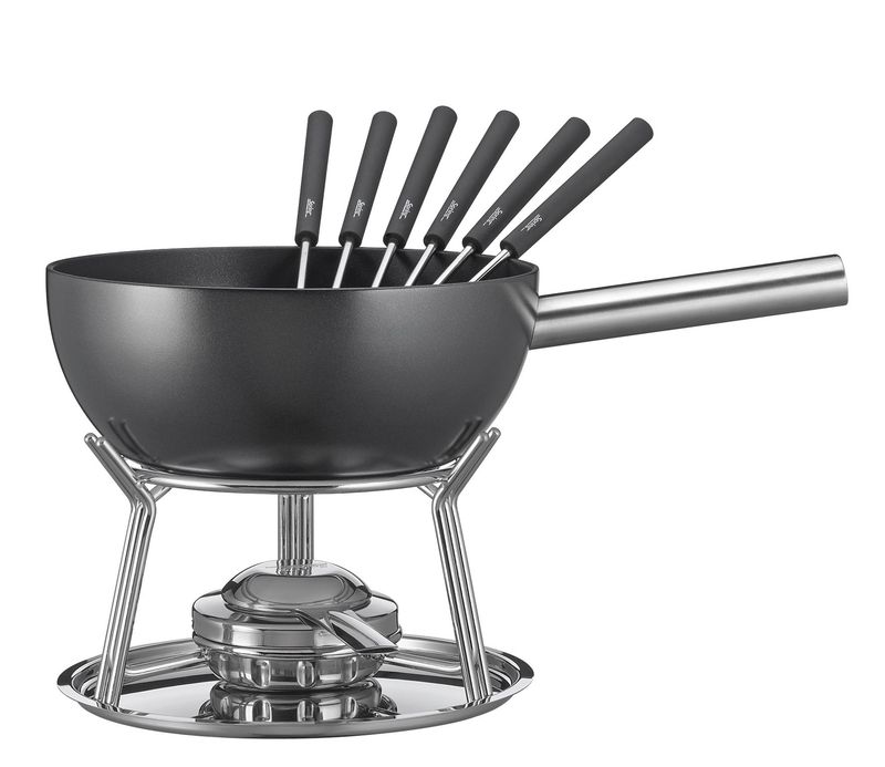Spring - Set di fonduta nera 23 cm Aluminium Induktion