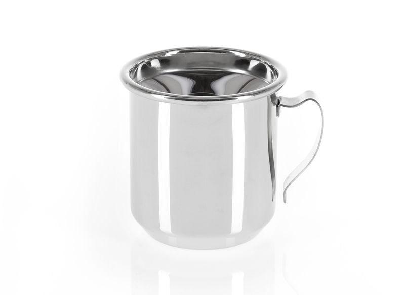 Sputacchiera acciaio con manico lavorato - Tirolix