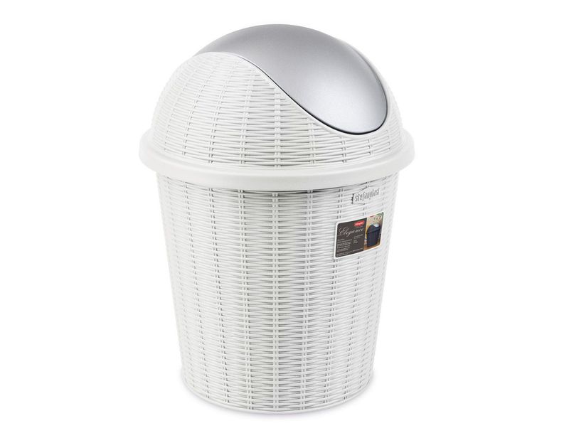 Stefanplast - Pattumiera basculina 10 l Bianco Elegance