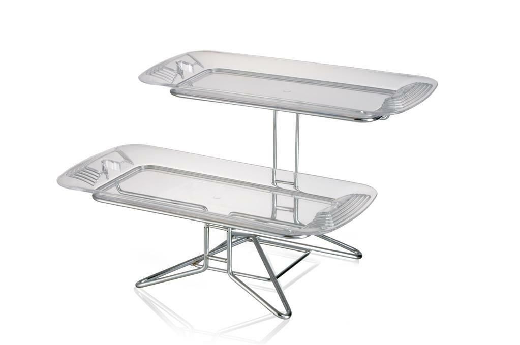 Stand 2 Vassoi Rettangolari 39 x 18 cm Show - Tirolix