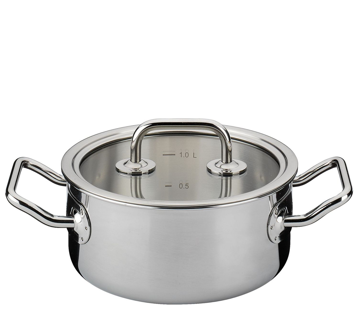 Spring - Pentola bassa con coperchio in vetro 20 cm Brigade Basic