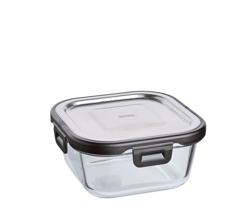 Spring - Contenitore per alimenti quadrato 13,5 x 13,5 cm Fusion2+