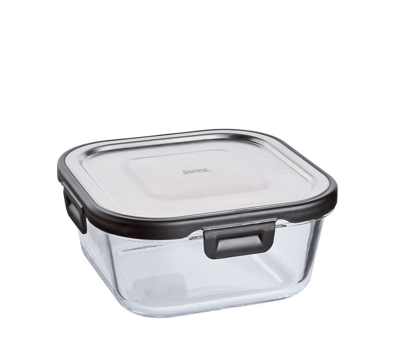 Spring - Contenitore per alimenti quadrato 15,5 x 15,5 cm Fusion2+
