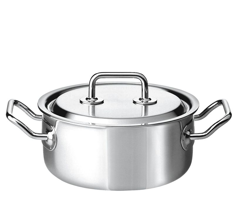 Spring - Pentola bassa con coperchio 22 cm Brigade Premium