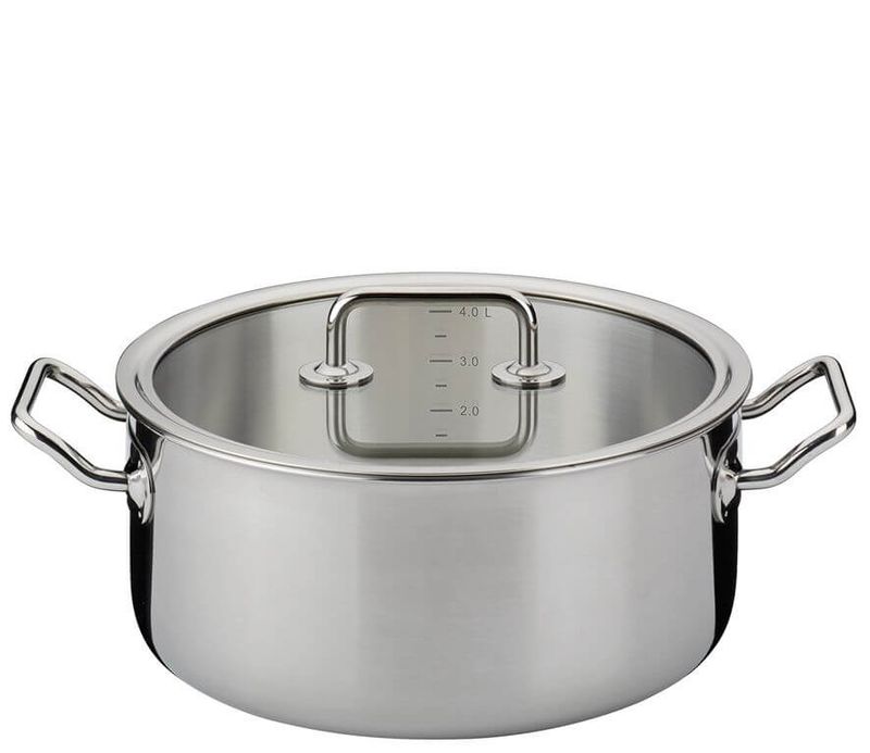 Spring - Pentola bassa con coperchio in vetro 24 cm Brigade Basic