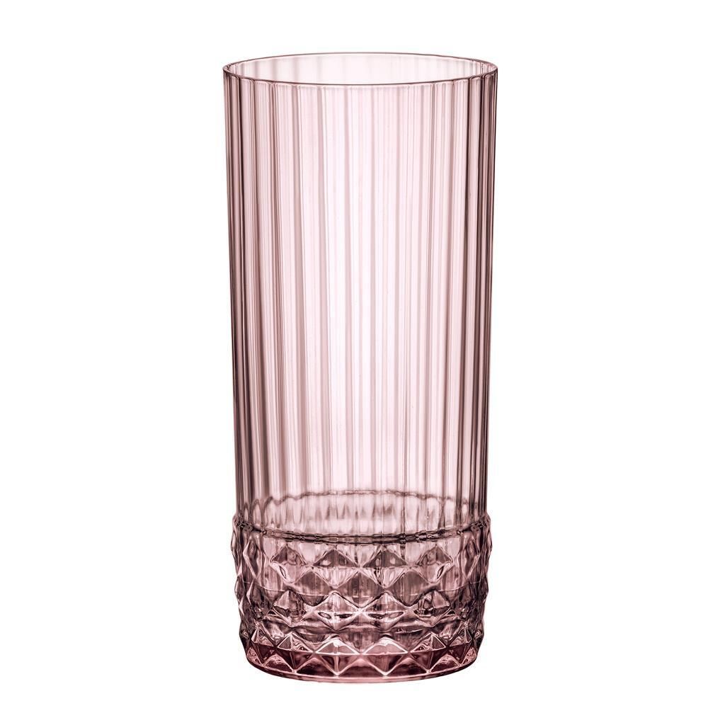 Set 6 Bicchiere Cooler 49 cl America '20s Lilac Rose - Bormioli Rocco