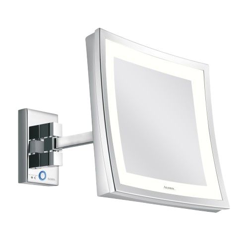 Specchio quadrato illuminato con braccio singolo Led Cubik T3 215 x 215 mm - Aliseo