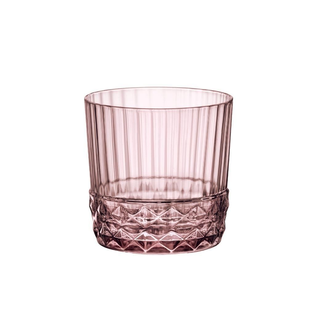 Set 6 Bicchiere Rocks 30 cl America '20s Lilac Rose - Bormioli Rocco