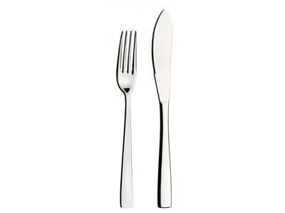 Set 6 Coltello e Forchetta Pizza Azzurra - Abert