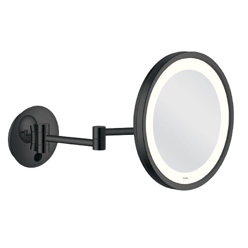 Specchio illuminato con braccio doppio Nero Led City Light 250 mm - Aliseo