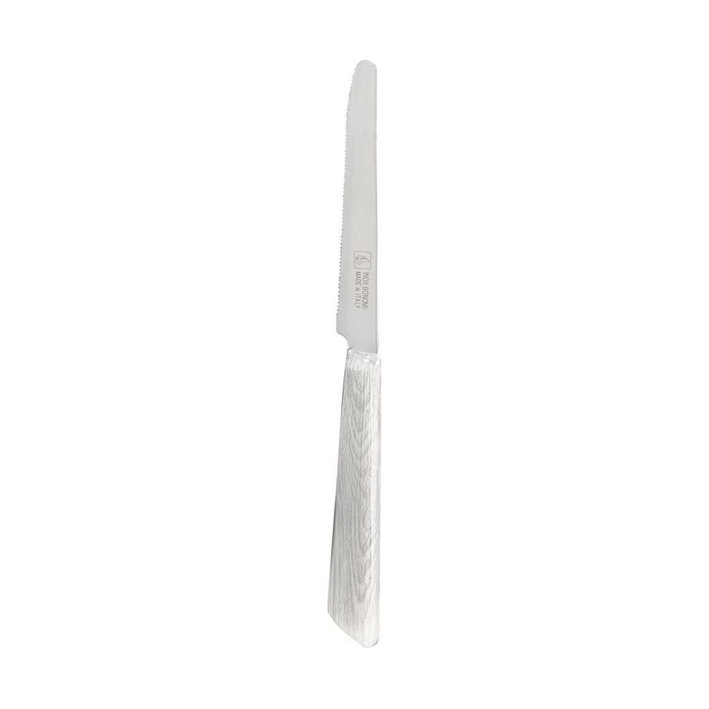 Set 6 Coltello Tavola 220 mm Sbiancato - Inoxbonomi