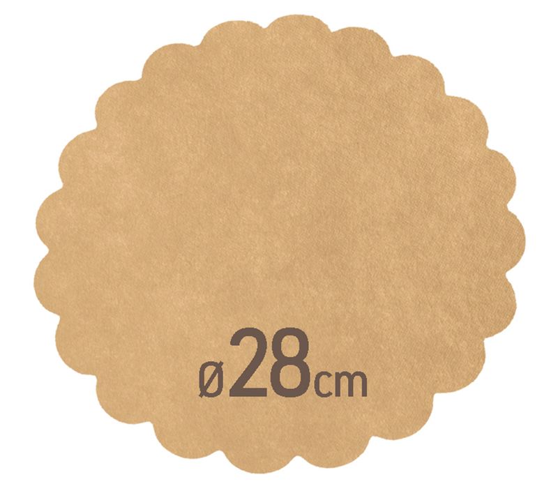 Set 1200 Carta fritto tonda in paglia 80 gms 28 cm - Byo