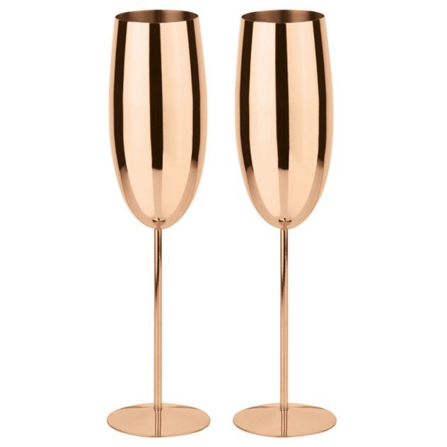 Set 2 flute Champagne Mirror Copper - Paderno