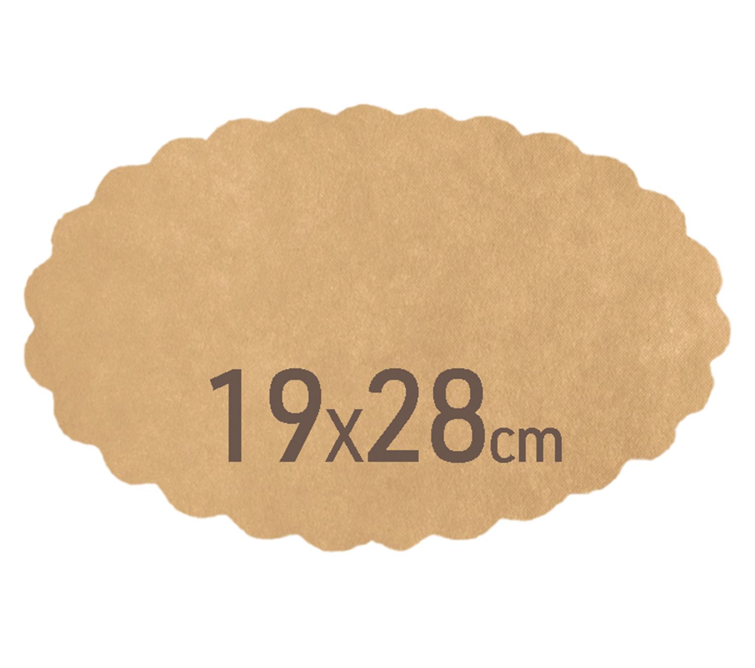 Set 2000 Carta fritto ovale in paglia 80 gms 19 x 28 cm - Byo